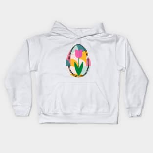 Colorful Egg and Tulip Flower Kids Hoodie